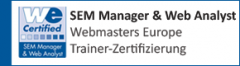SEM Manager & Web Analyst - Trainer Zertifikat